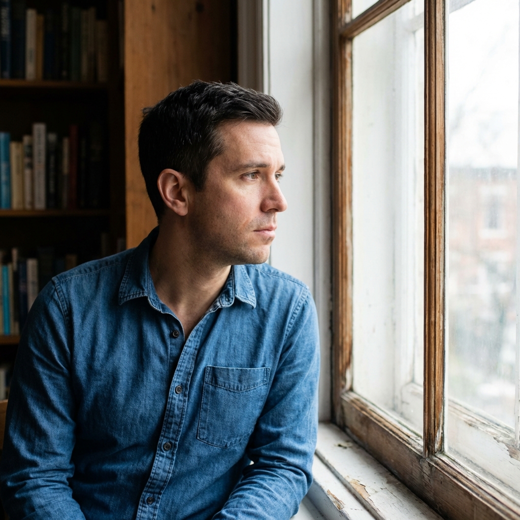 Man looking thoughtful